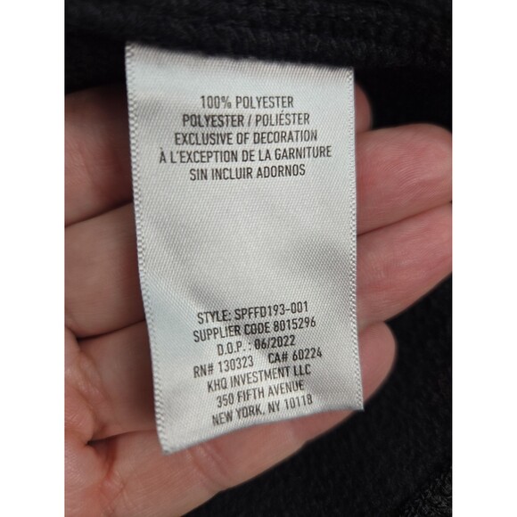 Spyder Full Zip Thermal Waffle Knit Fleece Lined Black Hooded Jacket Mens Small - Picture 6 of 12